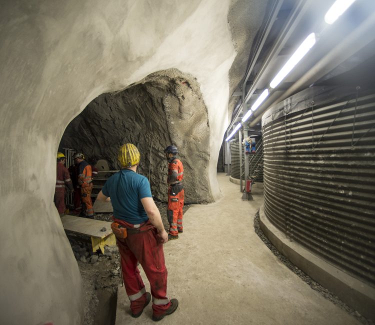 Interno della galleria di Chiomonte