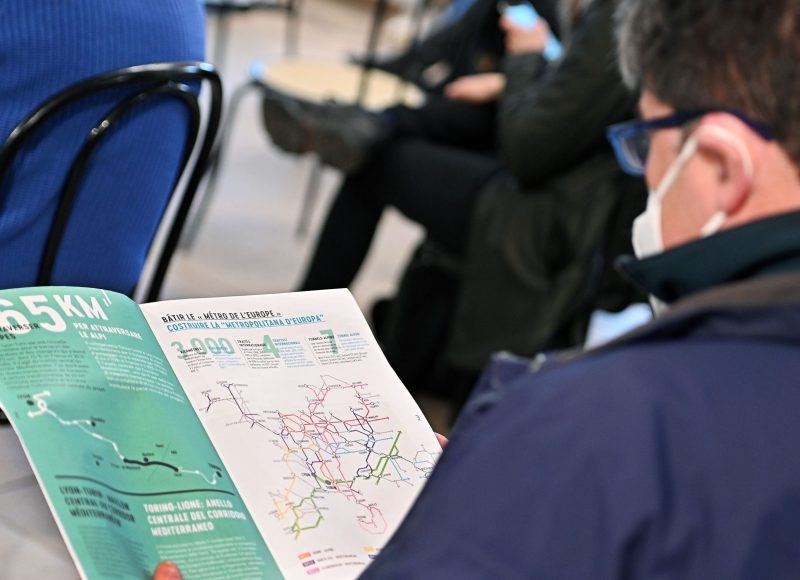 Presentazione rapporto OTI Piemonte 2021 presso museo archeologico la Maddalena e visita cantiere TAV di chiomonte, Torino, 17 marzo 2022 ANSA/ALESSANDRO DI MARCO