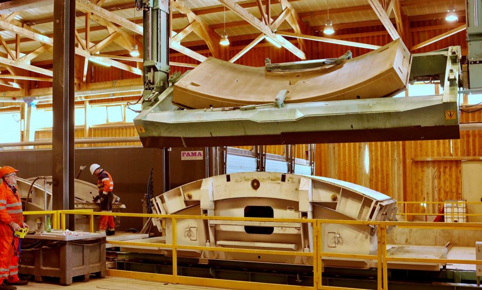 Usine de production les voussoirs